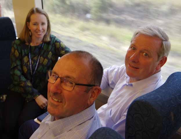 Davis takes train