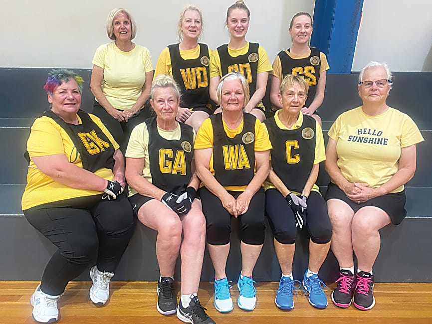 B grade runners-up in the Warragul and District Indoor Netball Association were Go Getters, who are (back, from left) Judy Budge, Deb Hamilton-Bean, Sophee Hamilton, Rachael Clark, (front, from left) Helene Warner, Ann Vanderwiel, Christine Walshe, Juls Cahill and Carol Summersgill.