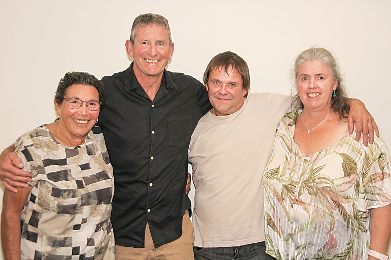 The Labertouche team of Cheryl Drayton, Michael Scandolera, Trevor Offrey and Sandra Offrey enjoyed the chance for a reunion. Cheryl and Michael have both represented Australia in badminton. 