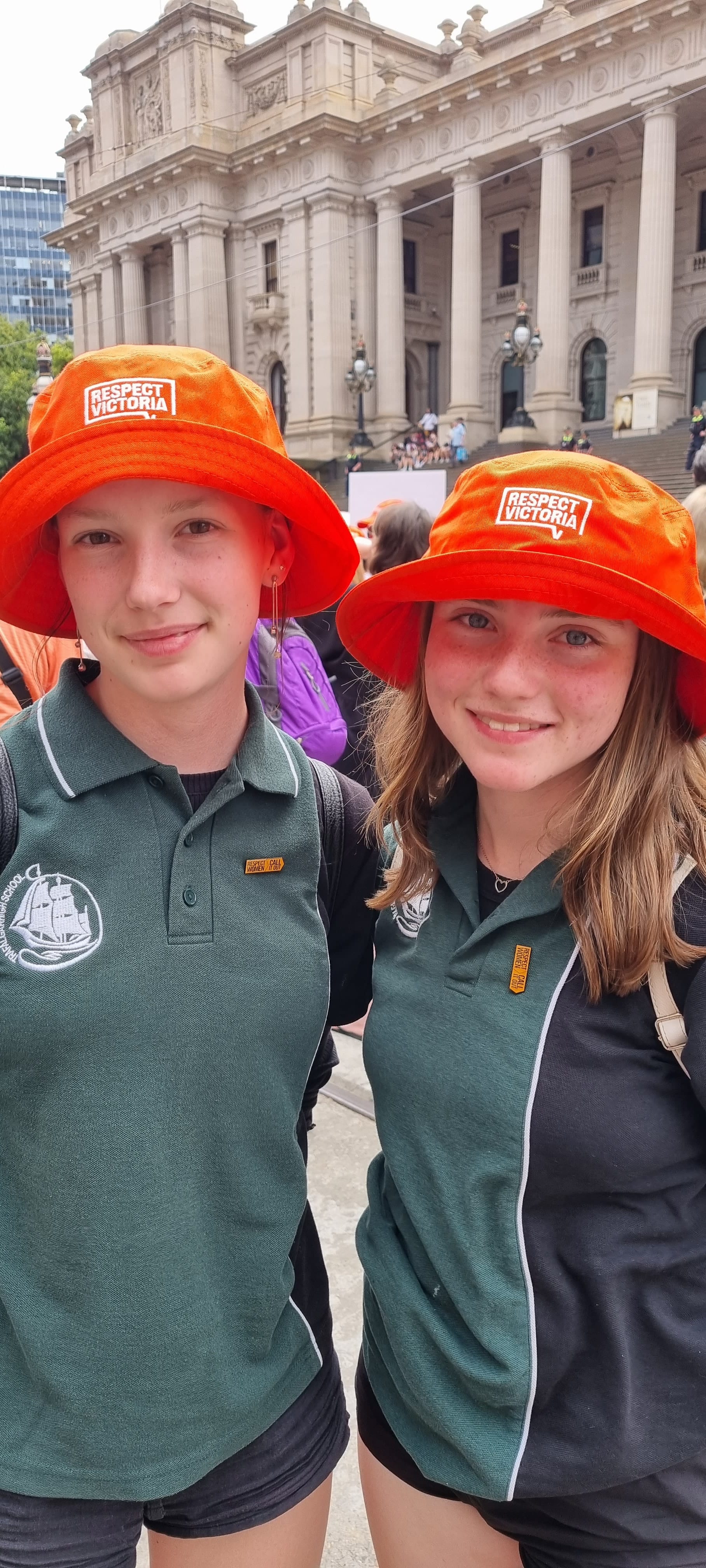Students walk against family violence