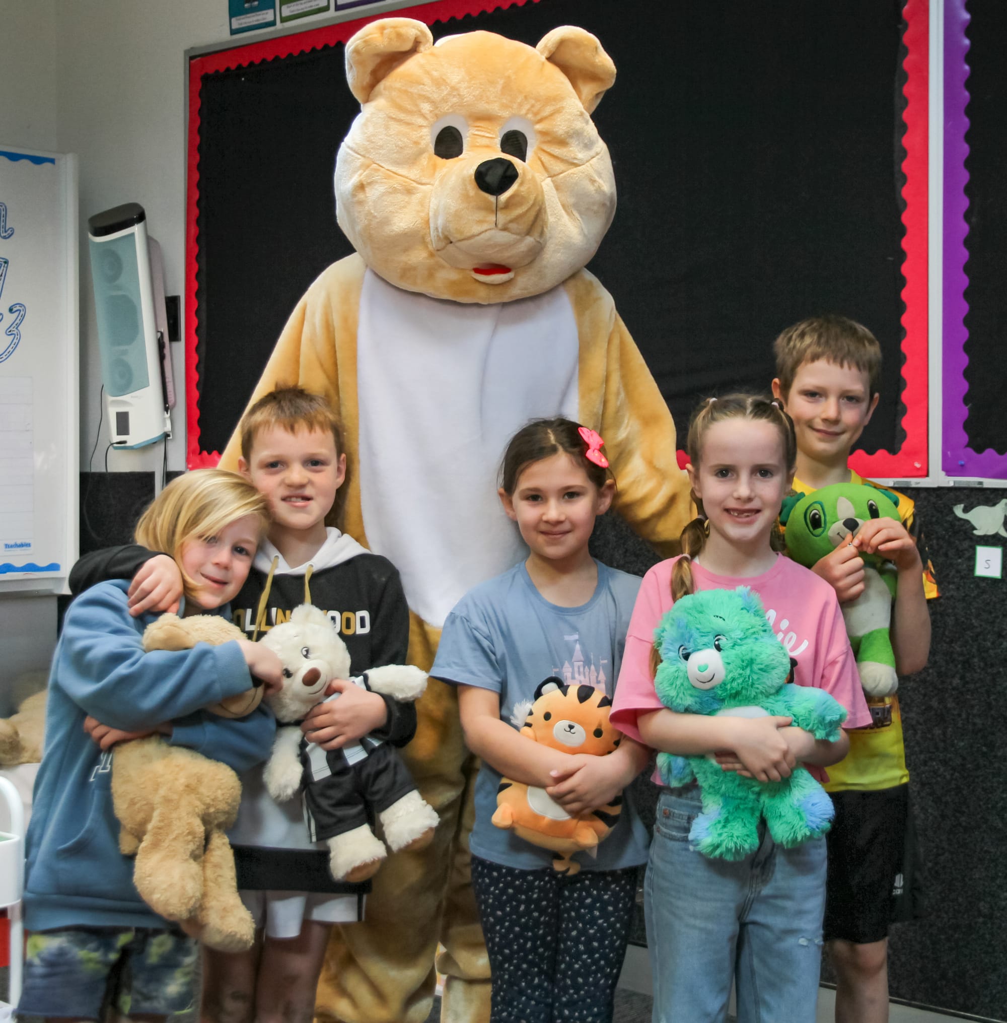 Big Ted, Donny Martin, Tahlia Trenerry, George Hunt, Reuben Mohrand and Tess Munro enjoyed learning about health and doctors.