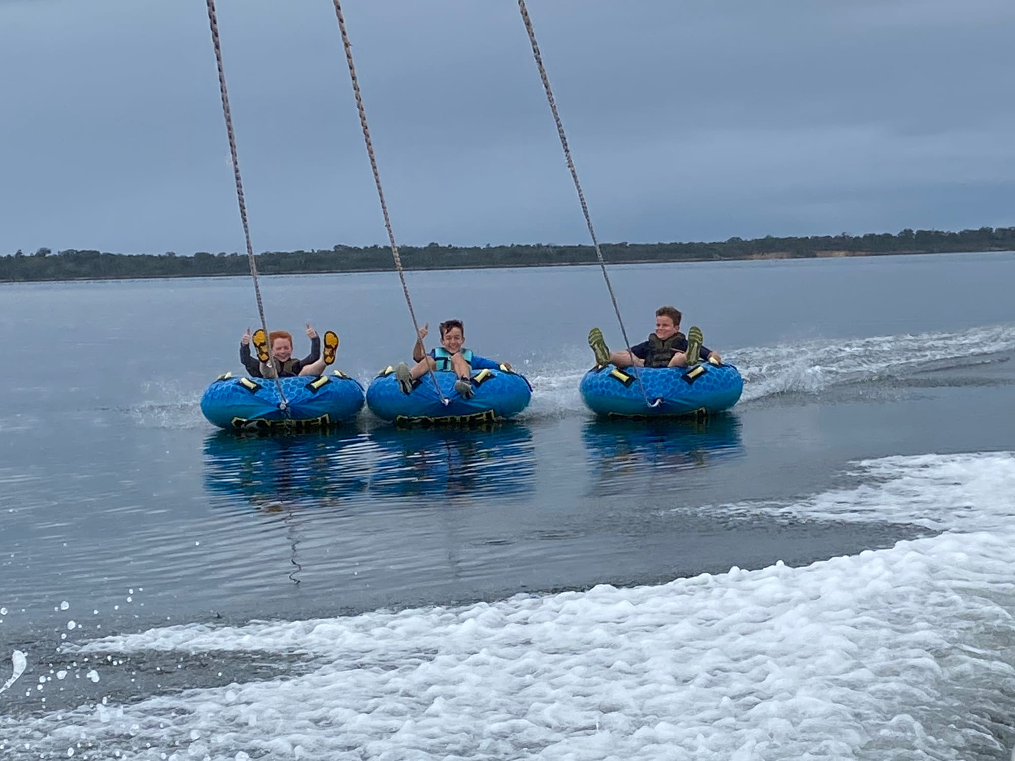 Taking timeout to tube are Isaac Sharp, Sidney Box and Jimmy Joyce-Biss.