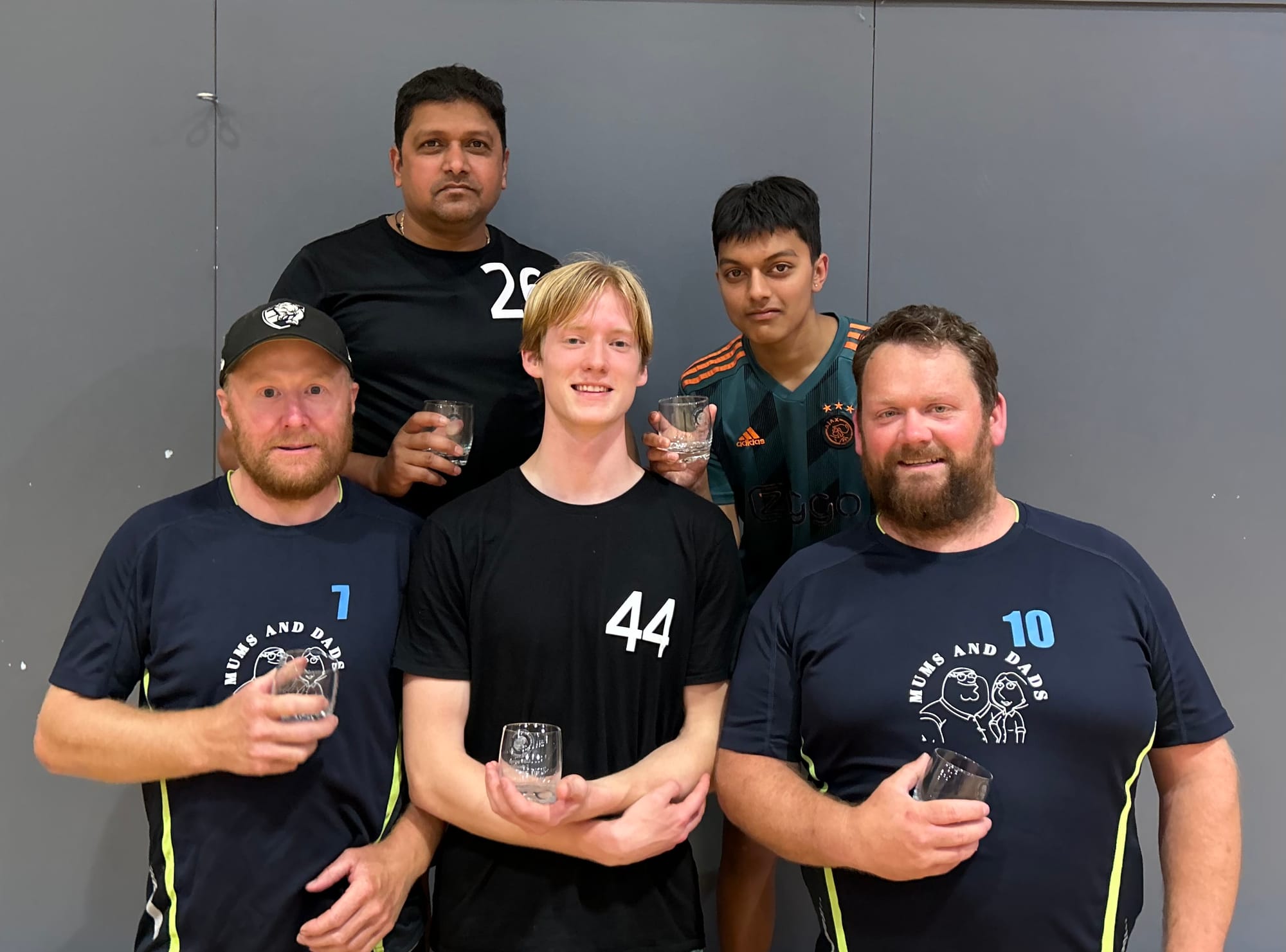 West Gippsland Volleyball Association division two runners-up Legends are (back, from left) Bimal Narayan, Bevin Narayan, (front, from left) Alan Miller, Jackson Wakefield and Robert Harmes.