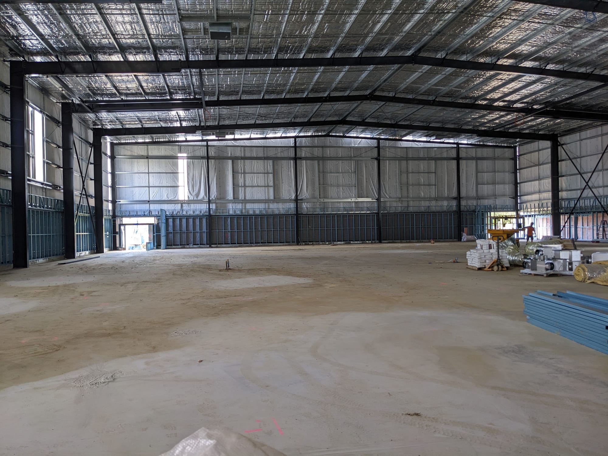 A sneak peak inside the basketball and netball stadium currently under construction at Warragul Leisure Centre.