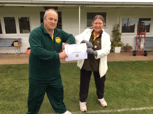 Nanette Fry named life member at Drouin Croquet Club