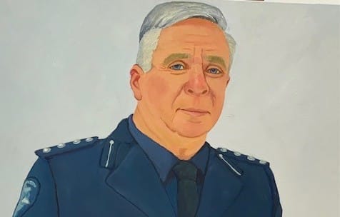 Portrait on display