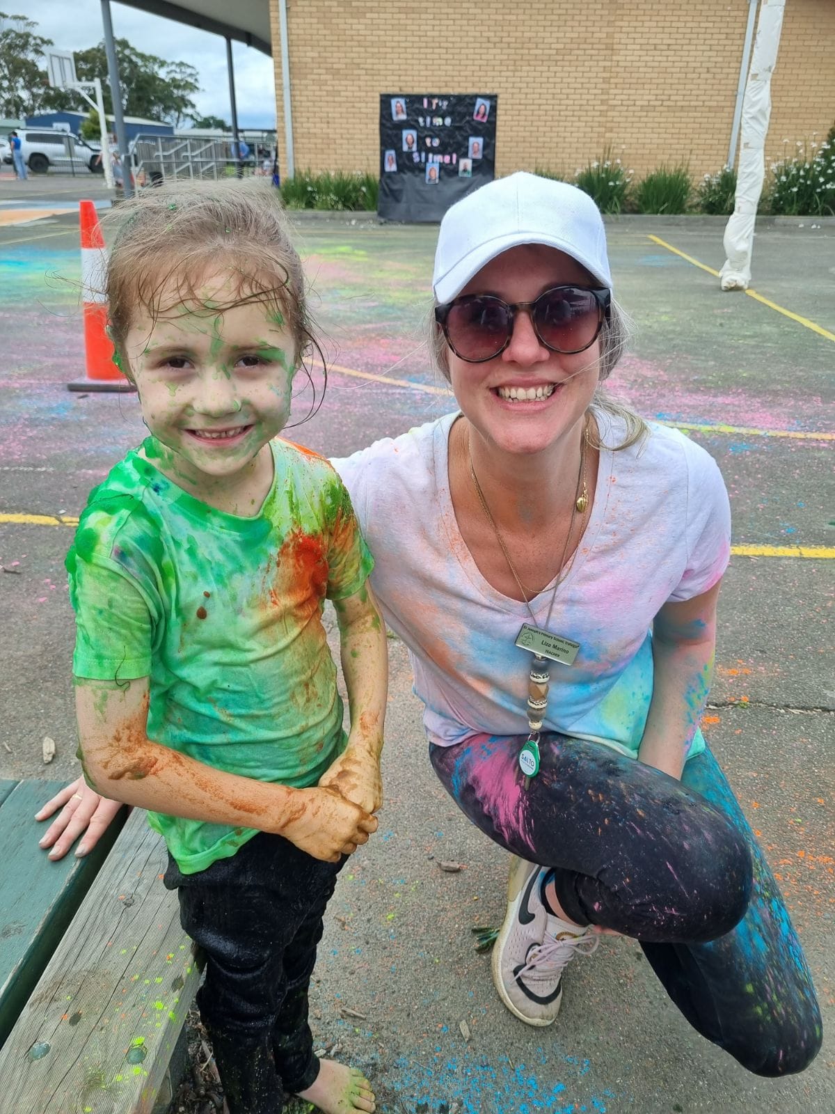 Foundation student Poppy Hicks with her teacher Liza Marino.