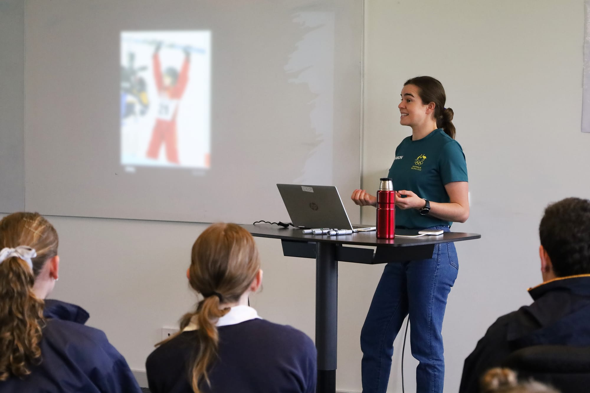Britt Cox talks to St Paul's students about finding your 'why' in sport.