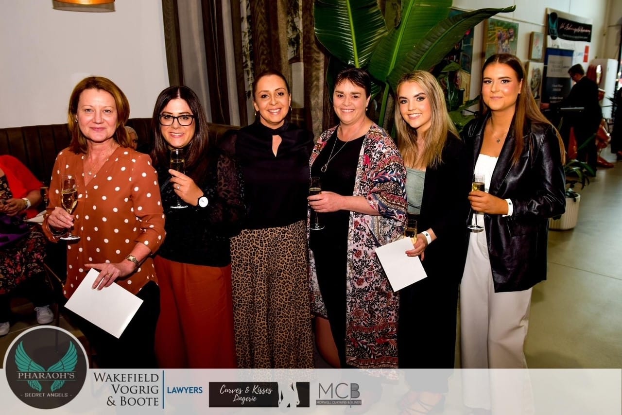 Raising money for the oncology department are (from left) Sharon Quirk, Kate Pitisano, Rita Robinson, Stacey McDougal, Jasmine Ferguson and Charli Harris.