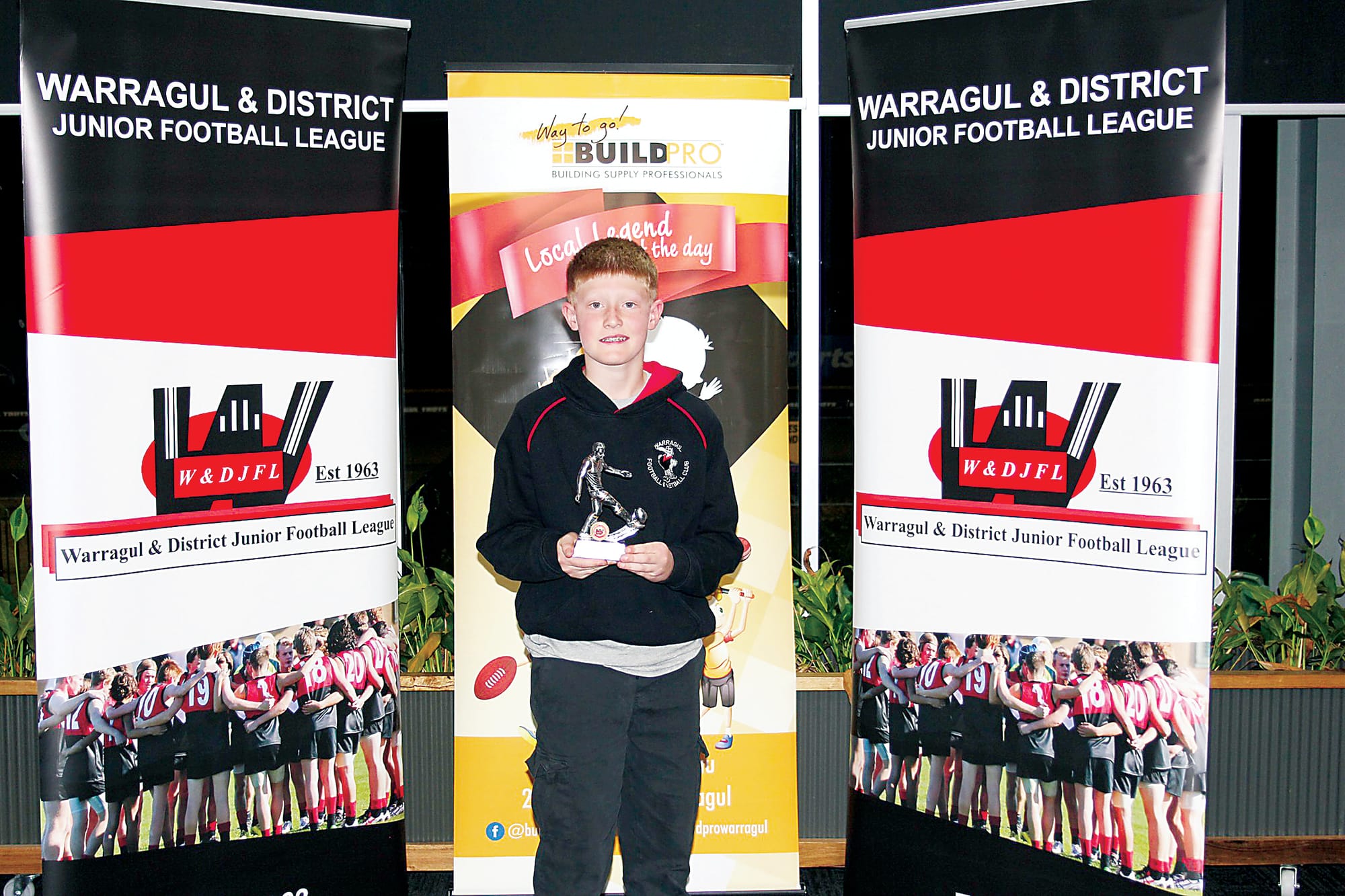 Warragul's Isaac Phillips won the under 12s goalkicking award with 25 majors.