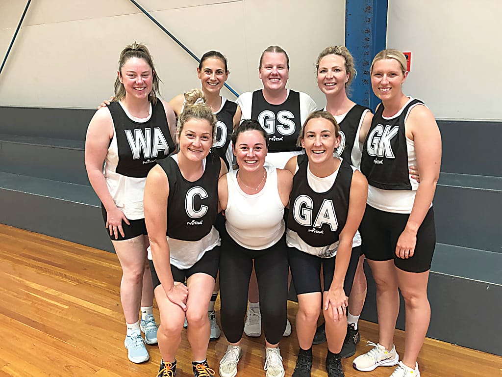 Vixens took out A grade in the Warragul and District Indoor Netball Association. They are (back, from left) Courtney Jolly, Jenny Carpenter, Abbey Bowman, Courtney Stevens-Risol, Jessie Gleeson, (front, from left) Ebony Harper, Brittany Jolly and Karina Proctor.