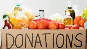 Donate food at the kiosk