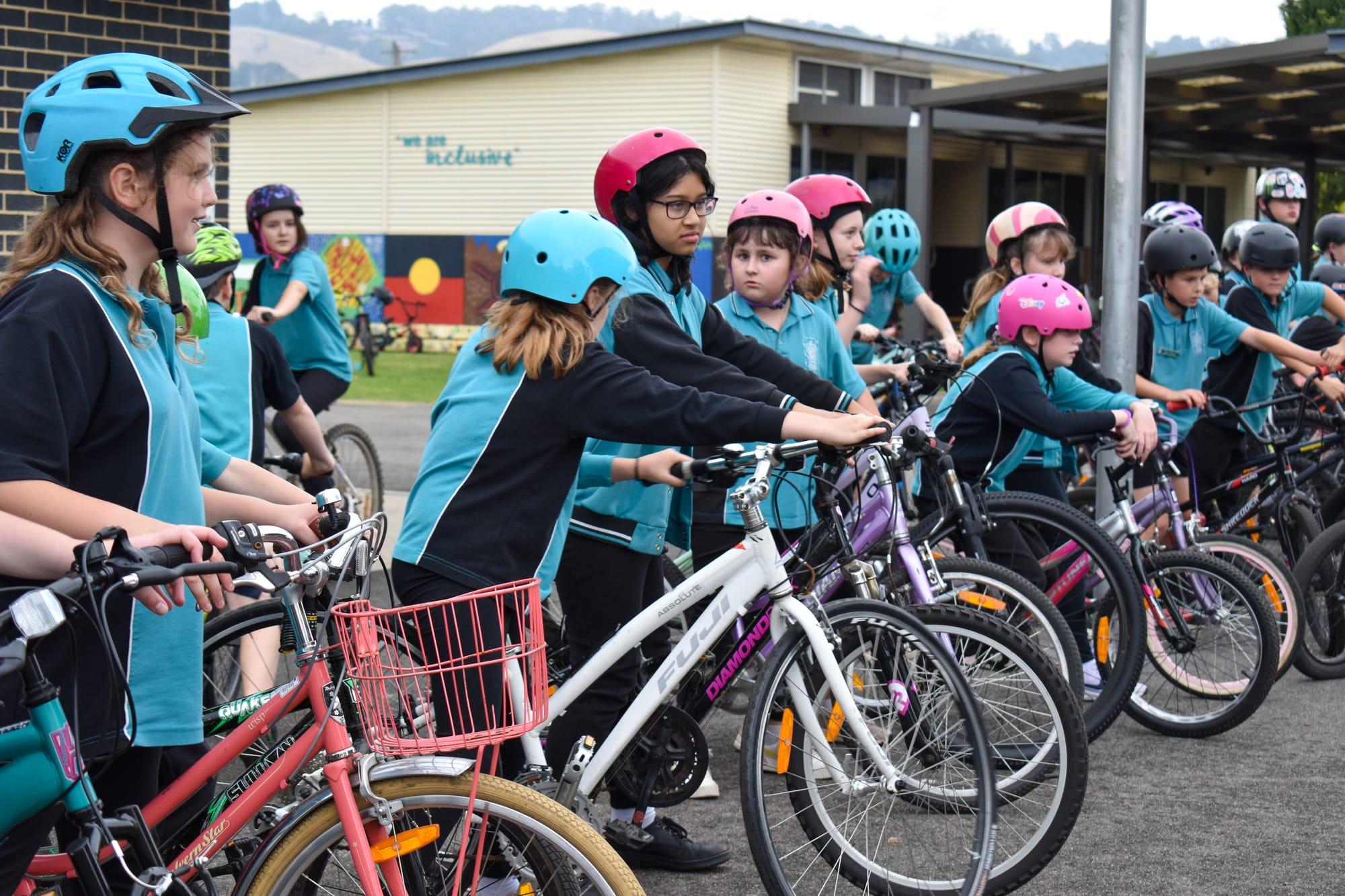 Students excited to start riding.