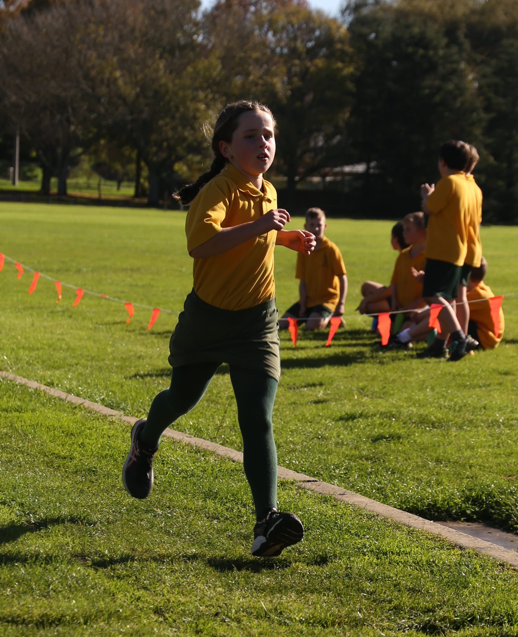St Joseph's Primary School student Alirah Dalton completes the 2km cross country course.