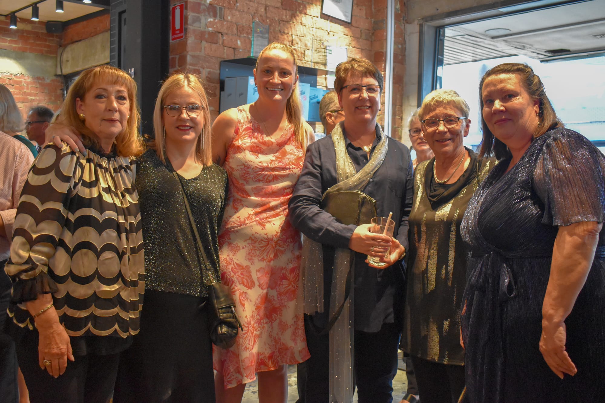 Corinne Collins with staff she worked with when at Warragul North PS Nicole Germershusen, Jess Szalek, Rachael Schmidt, Cathy Taylor and Sue Carter.