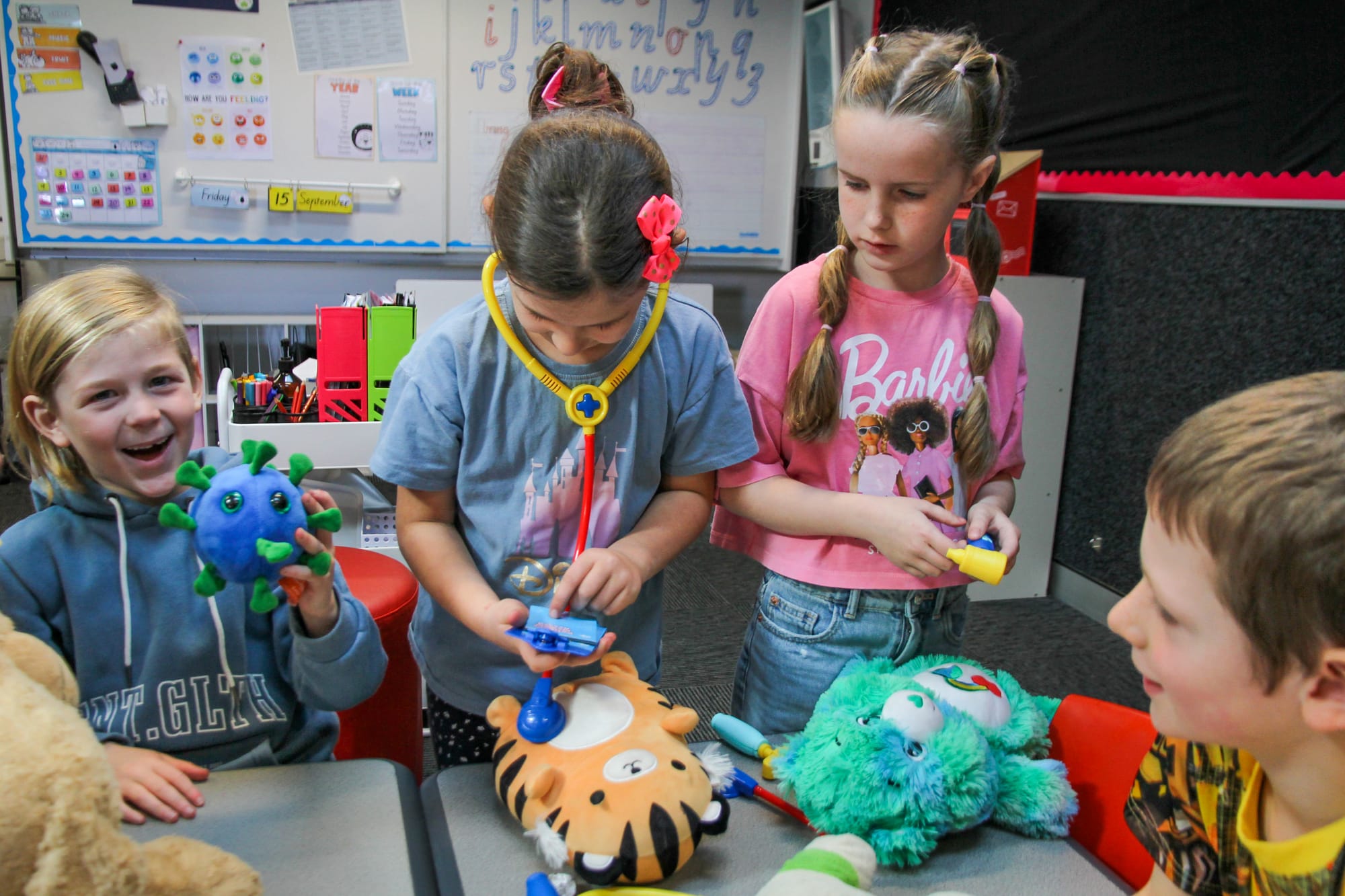 Cuddly patients have medical checks