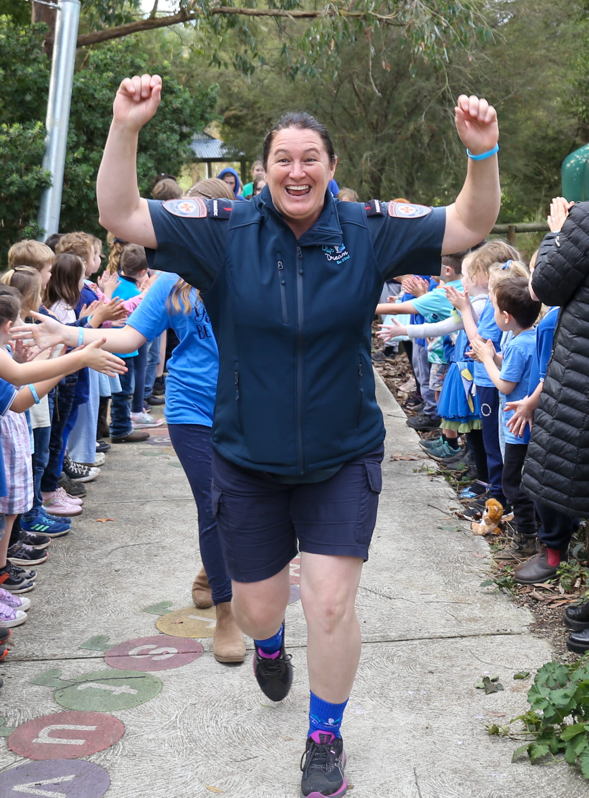 Trish Tomlin celebrates with Labertouche Primary.