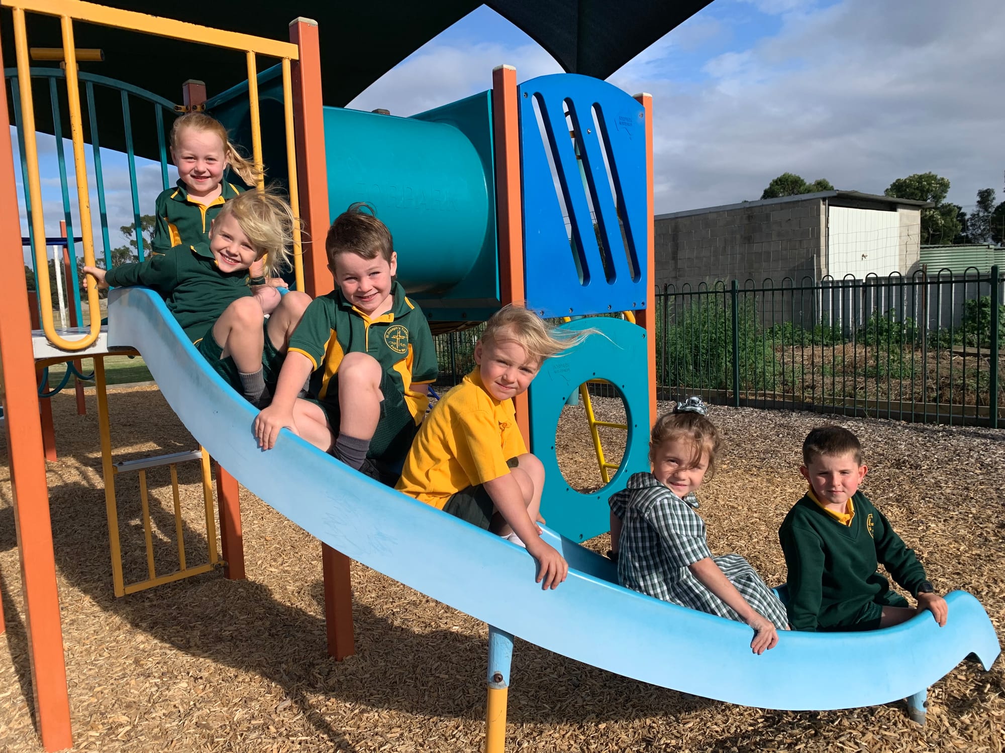 Foundation  students  (from left) Sophie Dilger, Axel Treyvaud, Ollie Scanlon, Bathannie, Poppy Hicks-Lowjen and Wilfred Jenkins.