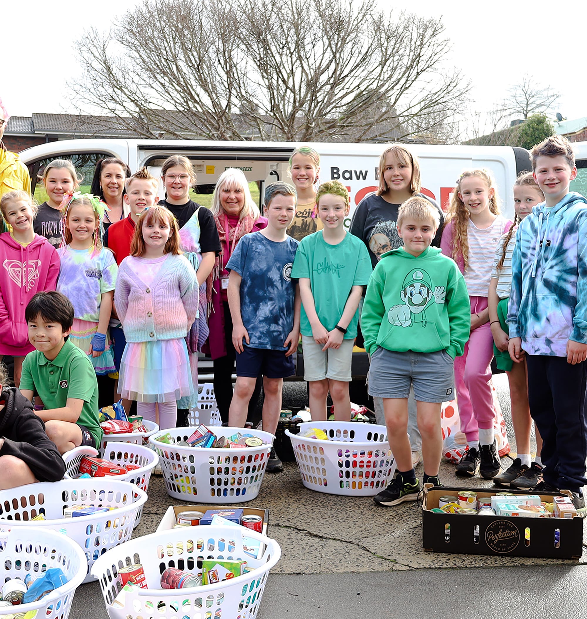 Students answer the call for food relief