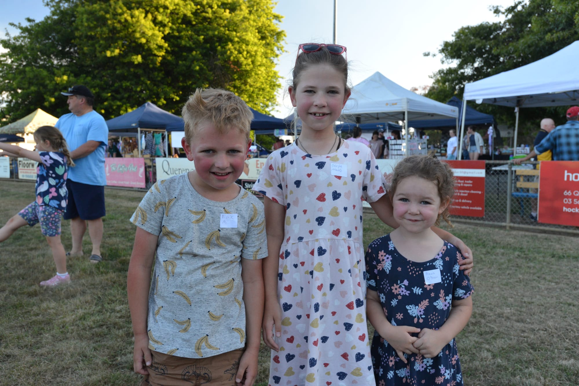 Getting ready to join in the Ellinbank Twilight Sports are (from left) Richie Mocko, Celeste Mocko and Alexis O'Brien all of Warragul.