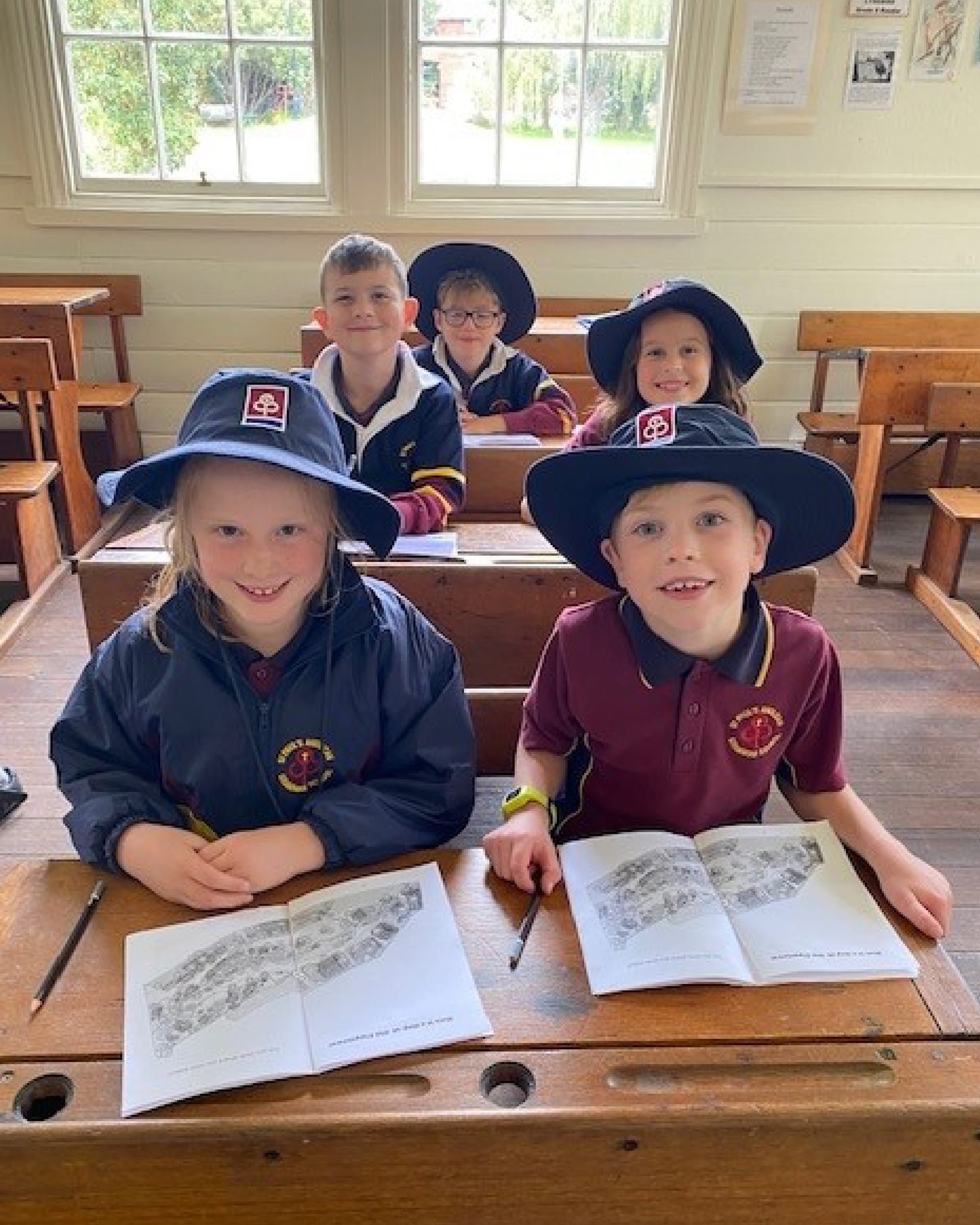 Students take steps back in time