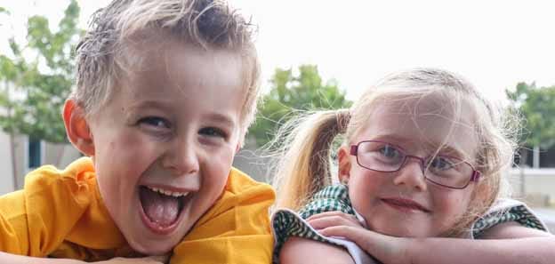 Twins start school