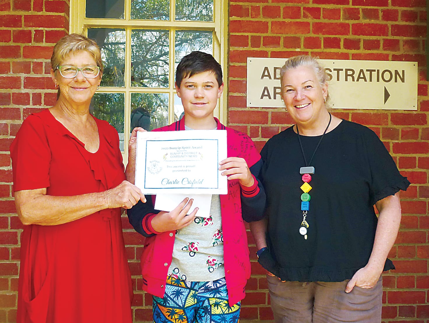 Charlie wins inaugural spirit award