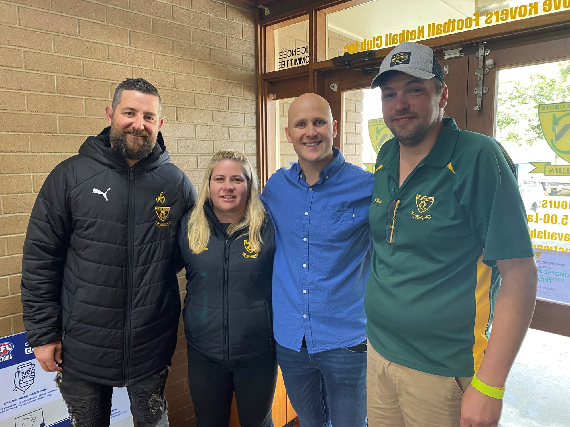 Little master visits Hill End Football Netball Club