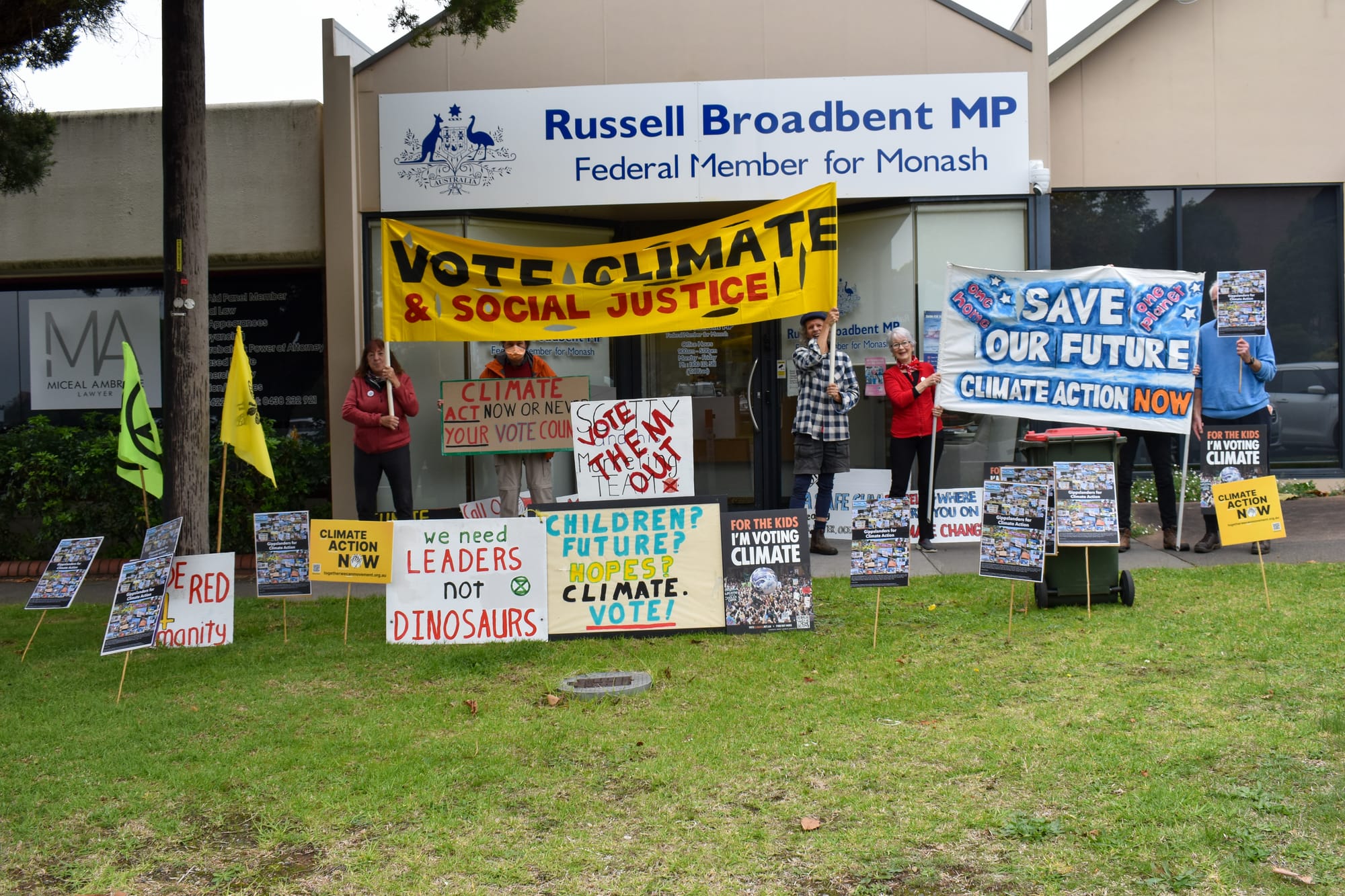 Climate change protest