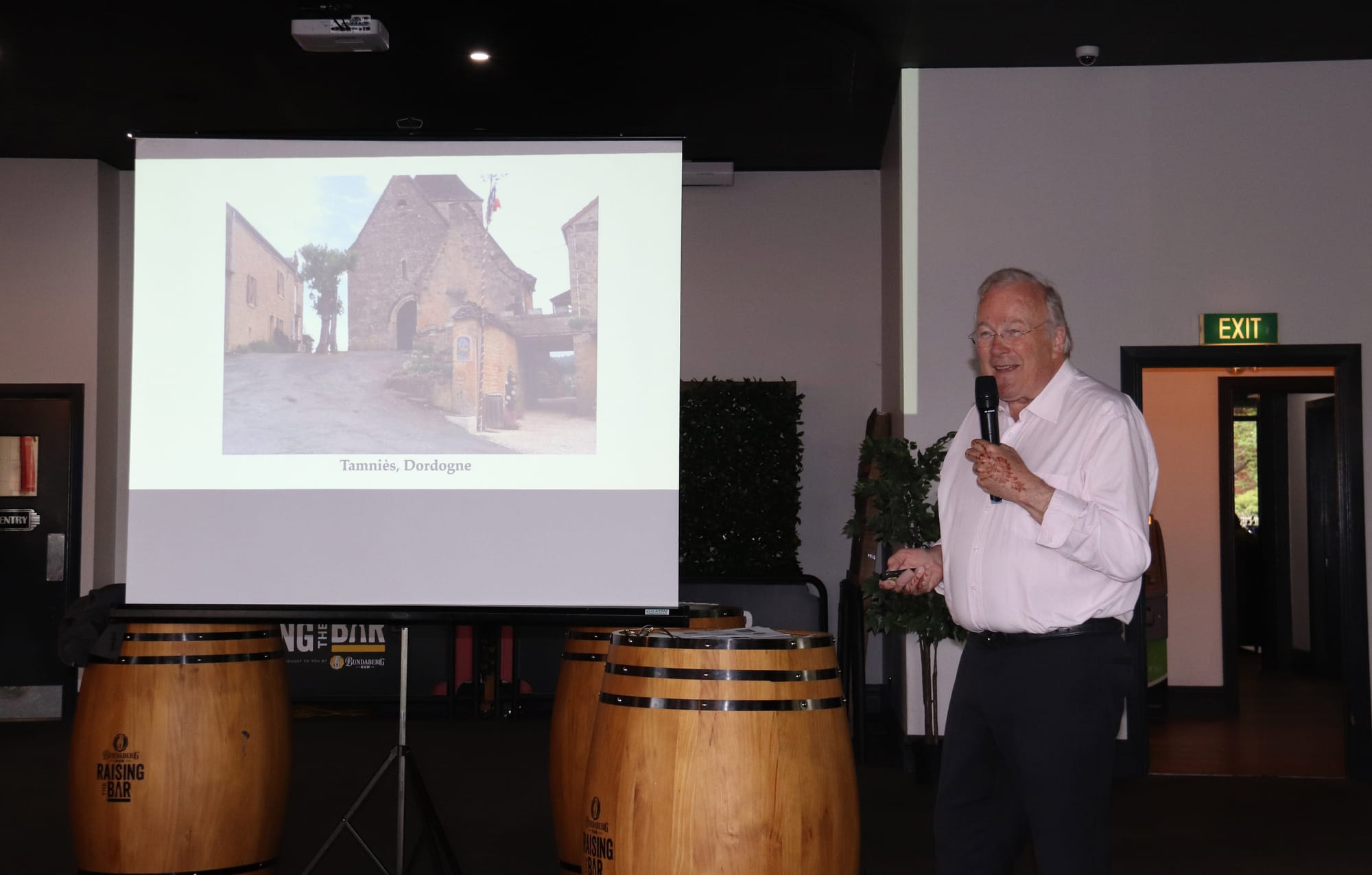 Peter McPhee giving his lecture on the French Revolution.