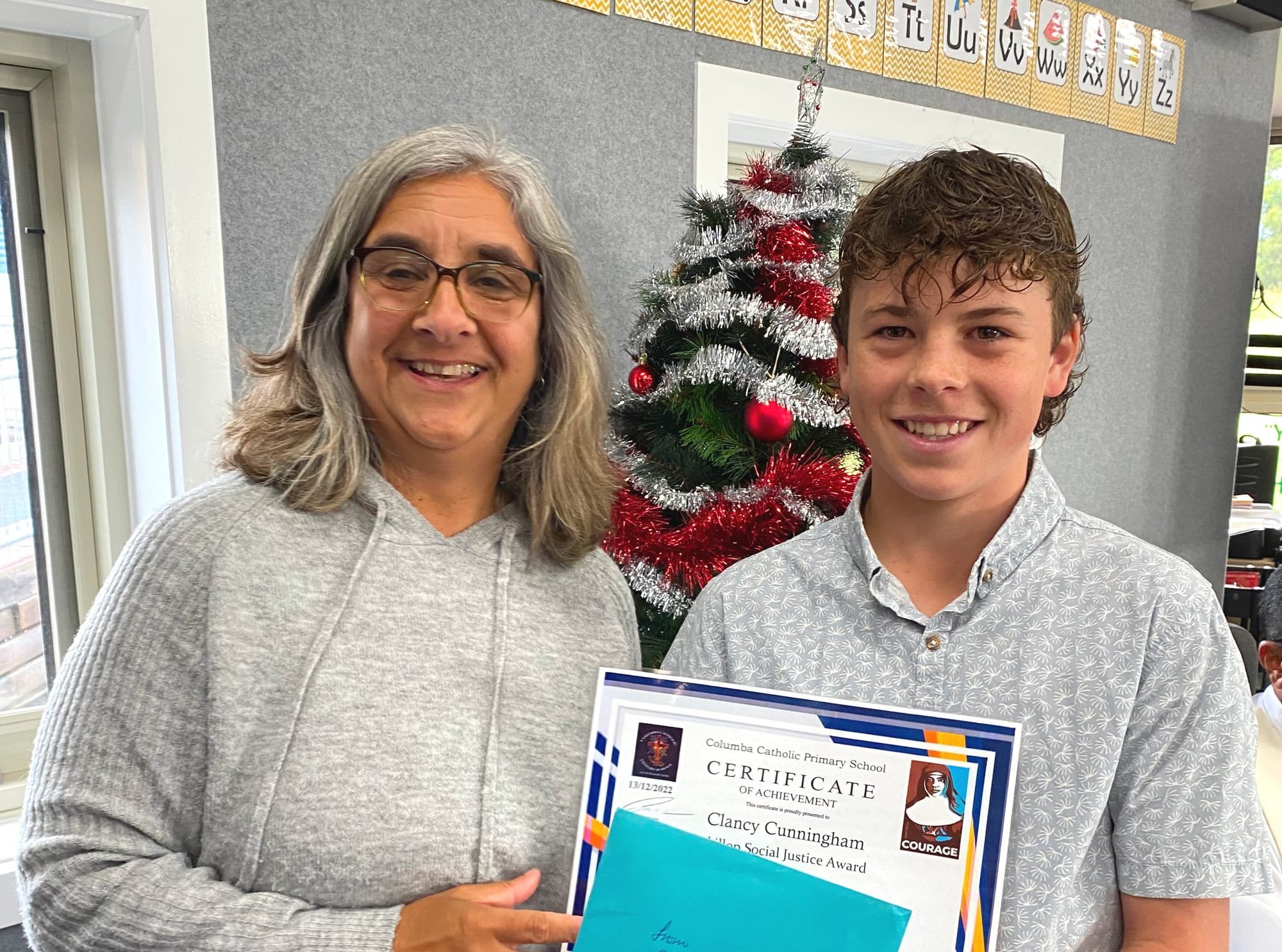 Clancy awarded at Columba