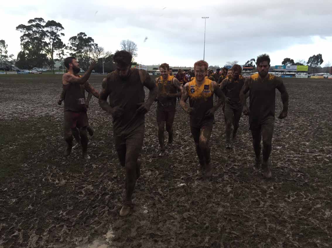 Mud bath for footy