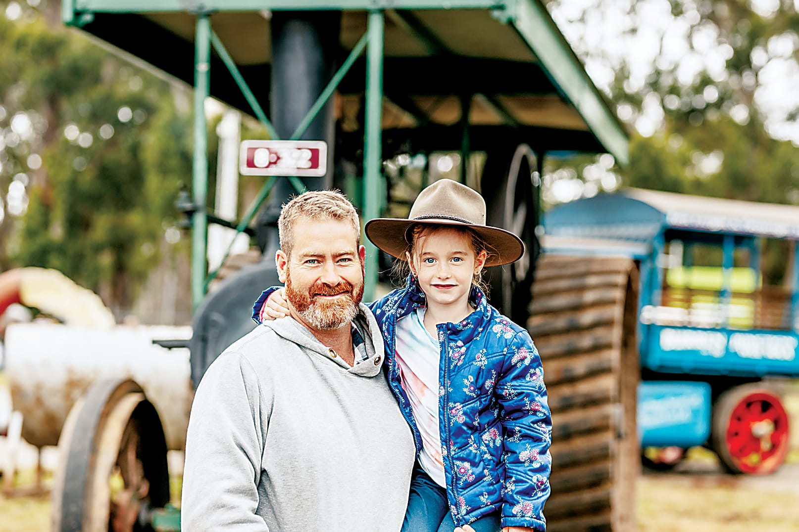 Graeme and Asher Hill from Warragul enjoy the sights.
