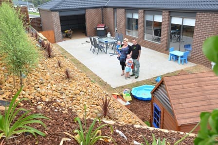 Lions help out with backyard