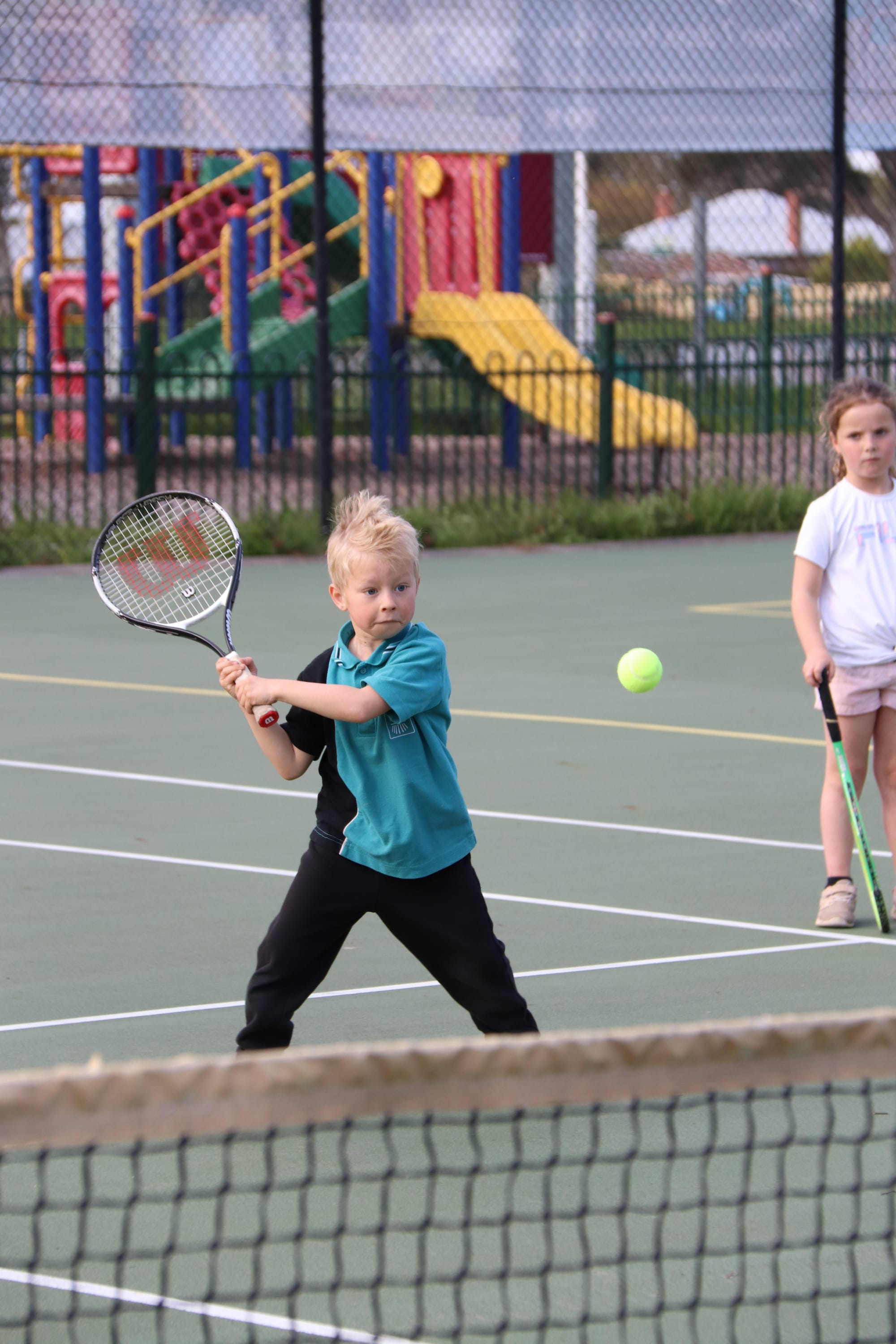 Juniors pick up a racket at Yarragon Tennis Club
