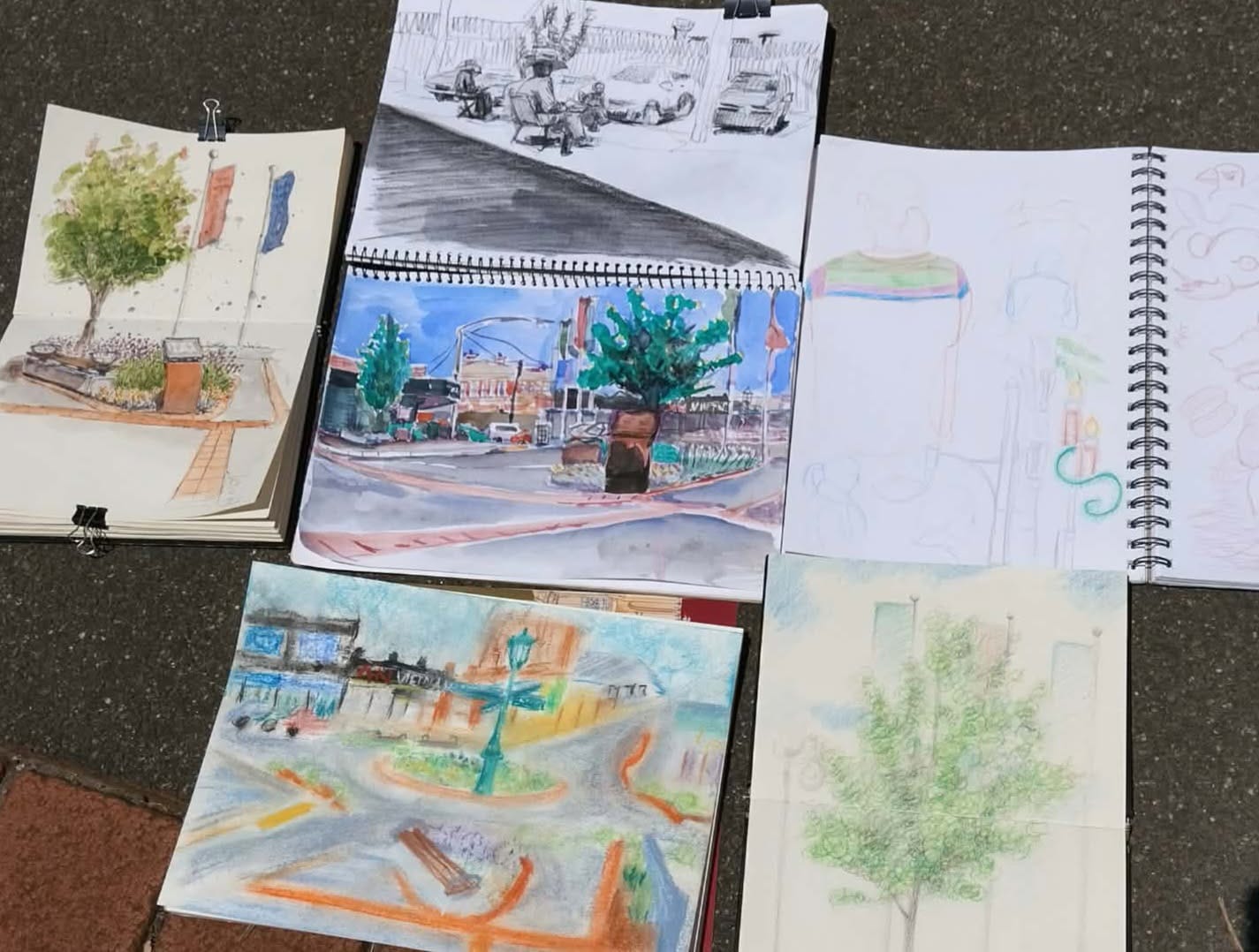Sketching on location