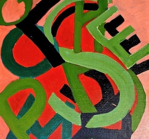 Words collapsing into art