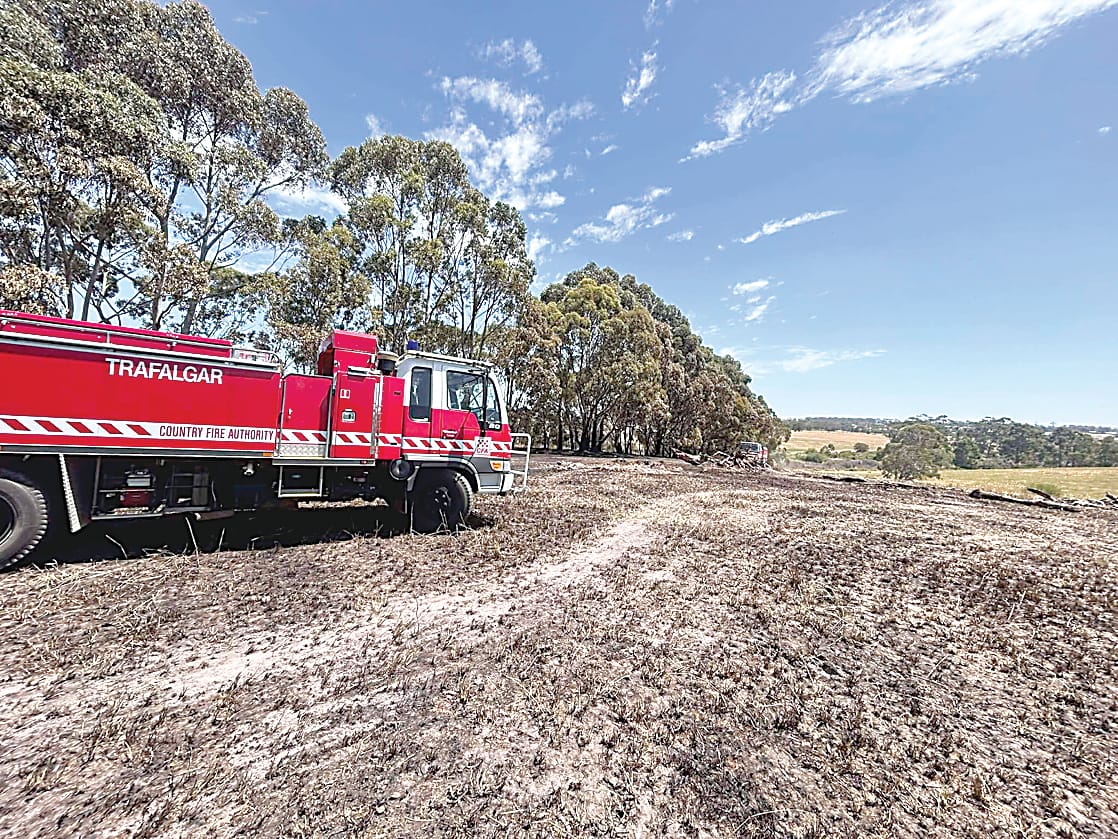 Grass fire warning