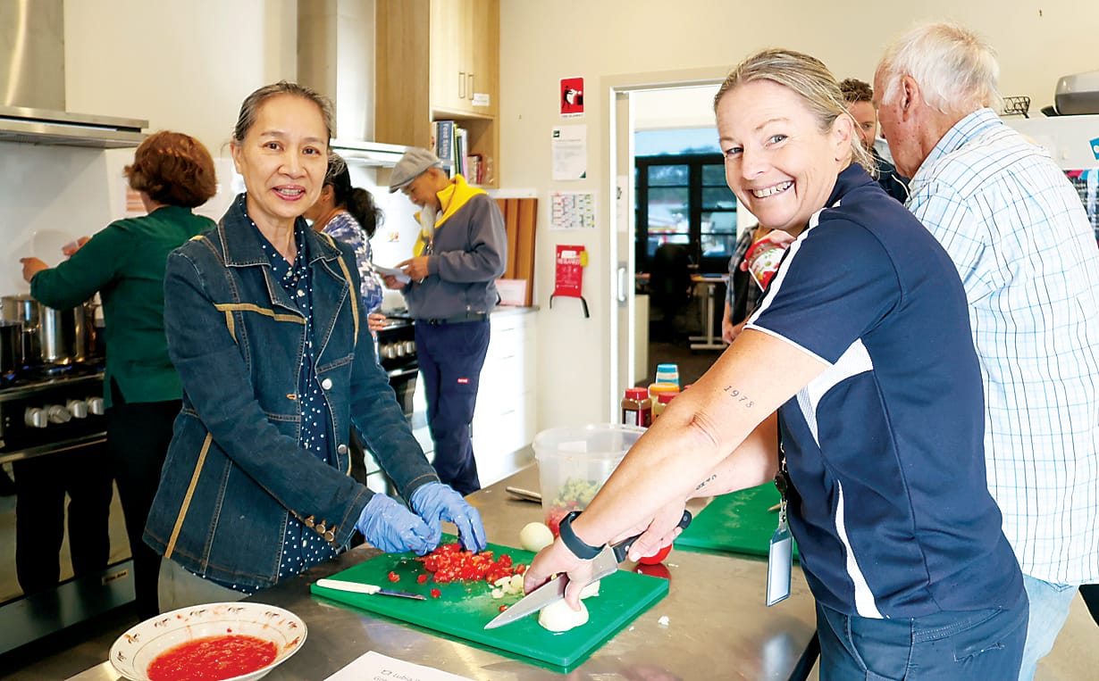 Cooking up a feast at community house