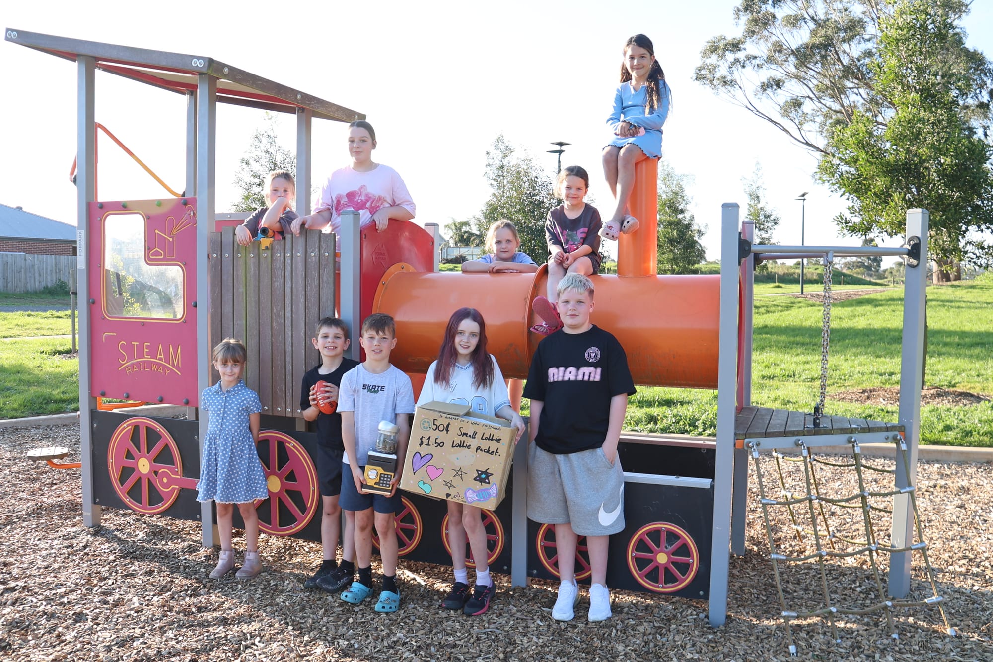 Kids raise money for play equipment