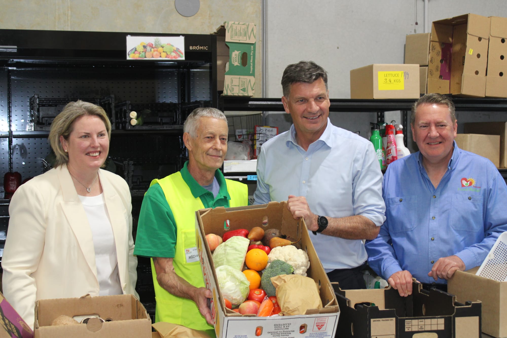 Federal Opposition Leader Angus Taylor at Food Relief - October 6, 2026
