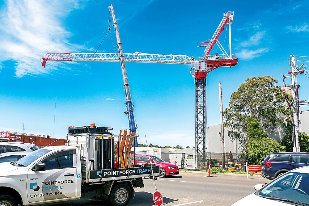 Tower crane changes streetscape post image