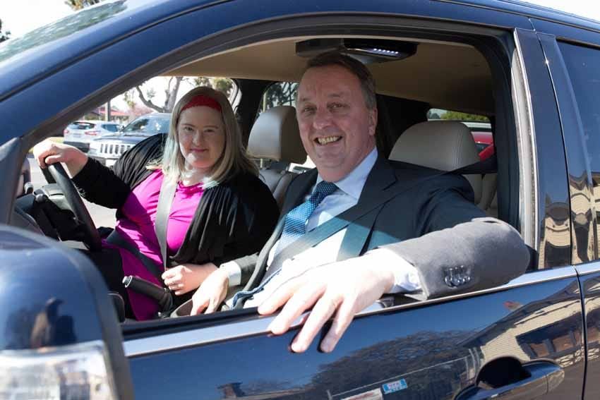 Fran takes minister for a spin post image
