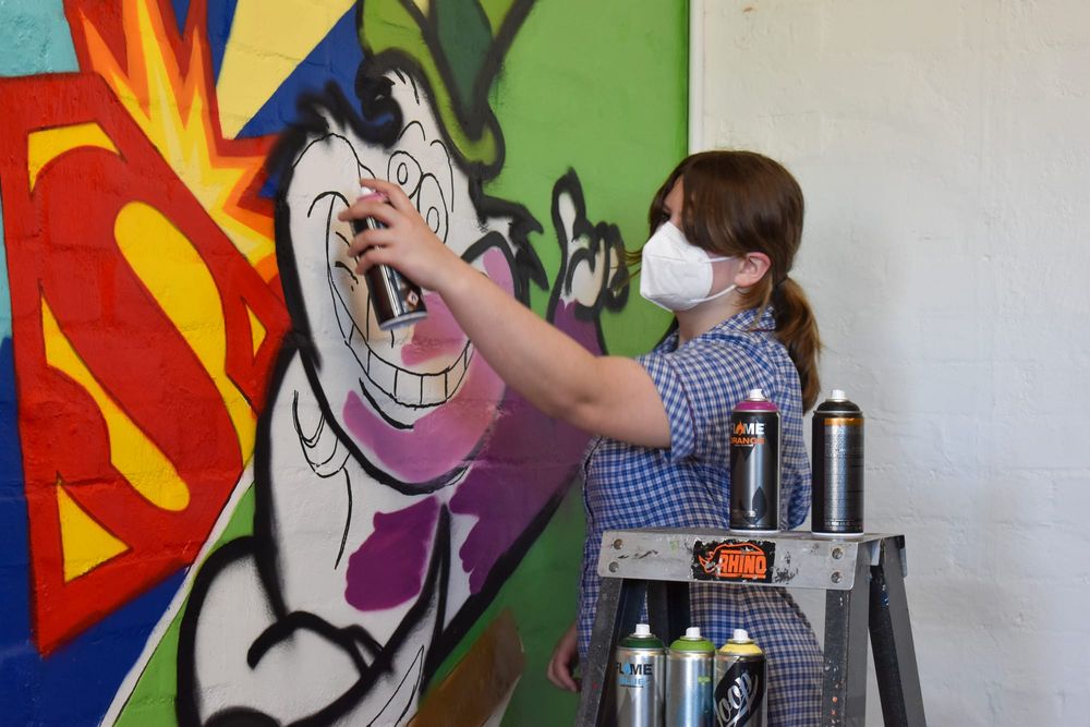 Teens will be greeted by library mural post image