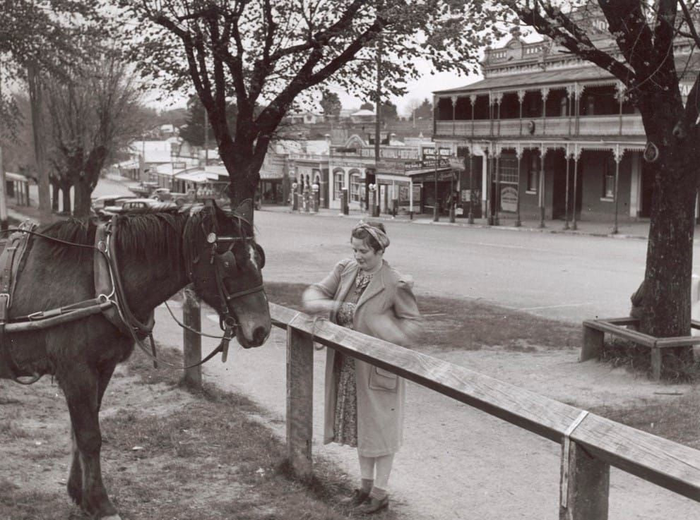Snapshot of the past: young lady and her horse post image