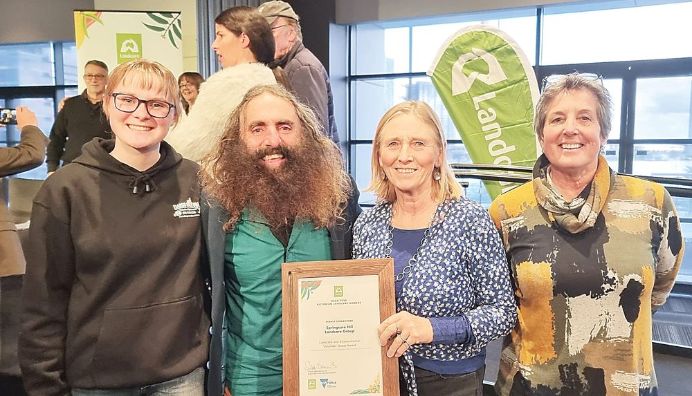 Thrilling recognition for Landcare group post image