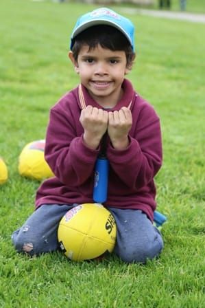Kicking goals post image