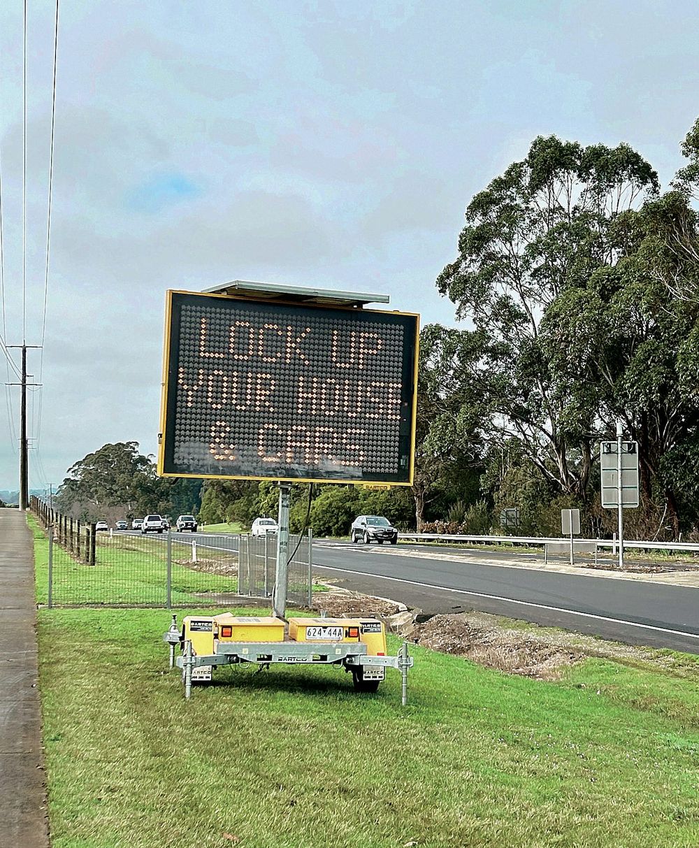 Messages target crime post image