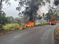 Car fire follows crash in Labertouche post image