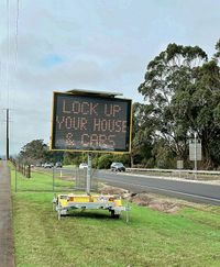 Messages target crime post image